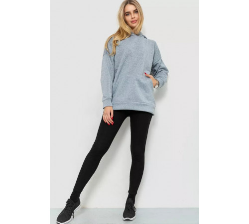 Худы женский на флисе, цвет светло-серый, 214R204