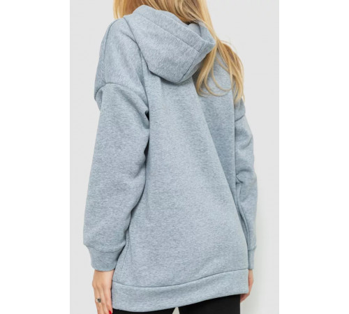 Худы женский на флисе, цвет светло-серый, 214R204