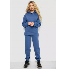 Спортивний костюм жіночий на флісі, колір джинс, 102R7711