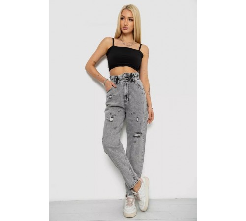 Джинси жіночі Mom-fit, колір сірий, 244R1601S20-LZ Джинси жіночі Mom-fit, колір сірий, 244R1601S20-LZ