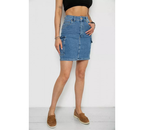 Юбка женская джинсовая, цвет синий, 182R1459