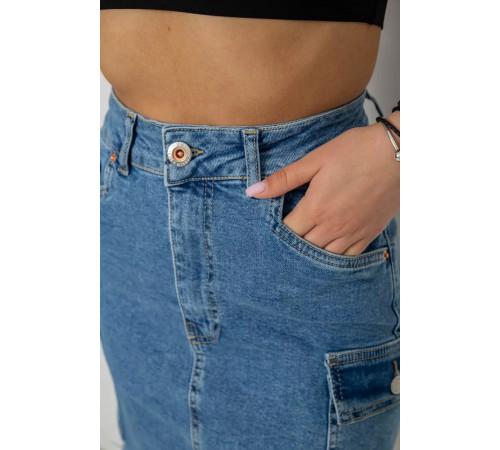 Юбка женская джинсовая, цвет синий, 182R1459