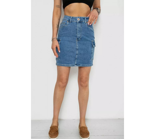 Юбка женская джинсовая, цвет синий, 182R1459