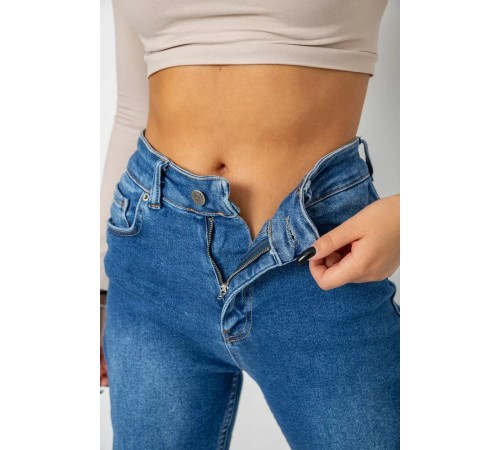 Джинси жіночі Mom-fit стрейч, колір синій, 244R1133 Джинси жіночі Mom-fit стрейч, колір синій, 244R1133