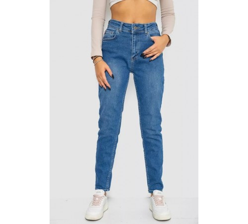 Джинси жіночі Mom-fit стрейч, колір синій, 244R1133 Джинси жіночі Mom-fit стрейч, колір синій, 244R1133