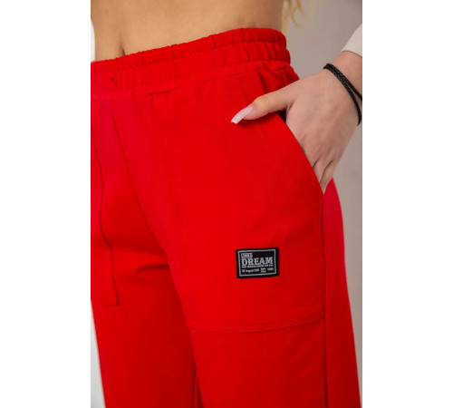 Спортивні штани жіночі, колір червоний, 247R4670