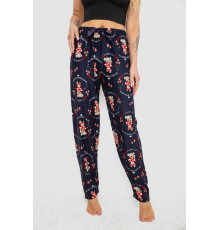 Штани жіночі домашні, колір темно-синій, 238R1101