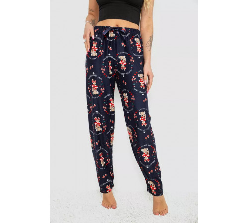 Штани жіночі домашні, колір темно-синій, 238R1101