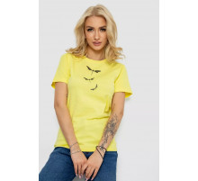 Женская футболка с принтом, цвет желтый, 238R555