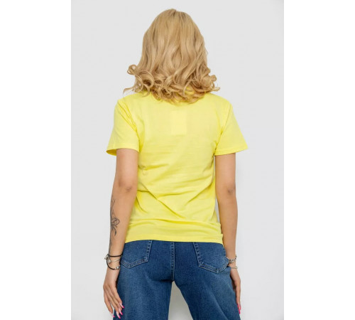 Футболка жіноча з принтом, колір жовтий, 238R555
