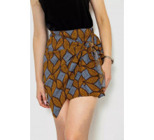 Спідниця з принтом, колір гірчично-коричневий, 244R202