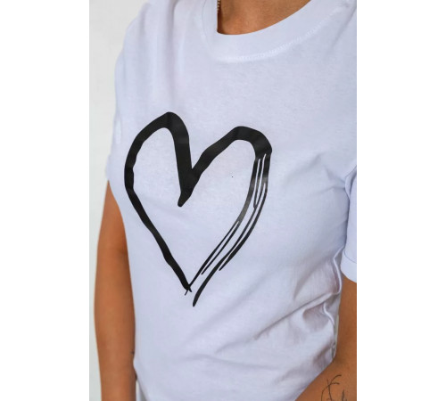 Женская футболка с принтом, цвет белый, 238R01623