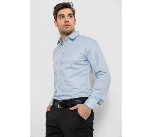 Сорочка чоловіча однотонна, колір блакитний, 214R818