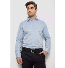 Мужская рубашка однотонная, цвет голубой, 214R818