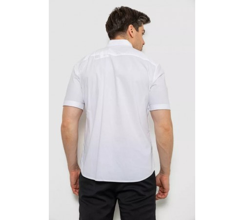 Рубашка мужская однотонная, цвет белый, 214R6917-2 Рубашка мужская однотонная, цвет белый, 214R6917-2