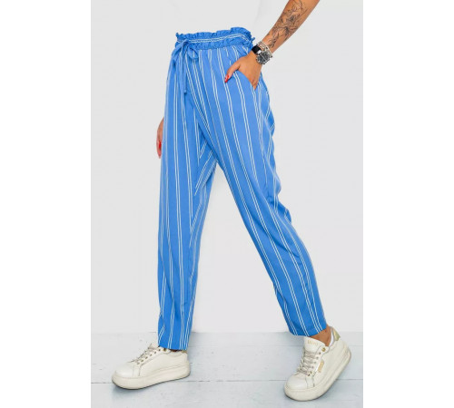 Штани жіночі в смужку, колір блакитний, 244R306