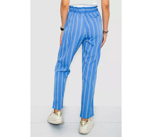 Штани жіночі в смужку, колір блакитний, 244R306