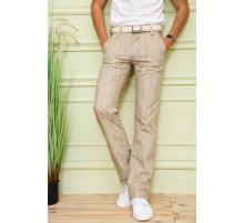 Чоловічі літні штани, вільного крою, бежевого кольору, 167R7055-1