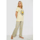 Женская пижама с принтом, цвет желтый, 243R6001.