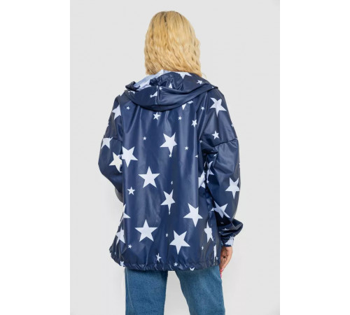 Вітровка жіноча з капюшоном, колір синій, 238R102