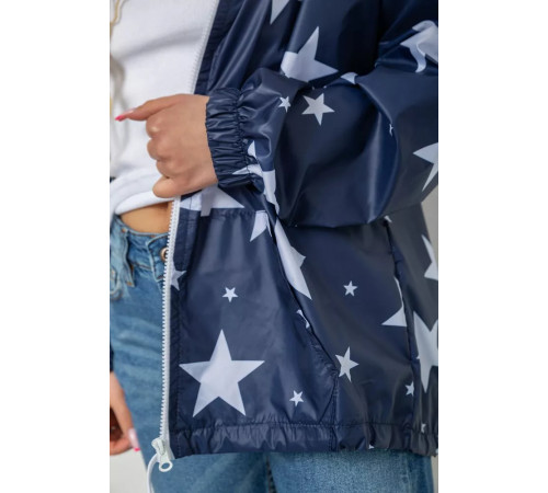 Вітровка жіноча з капюшоном, колір синій, 238R102