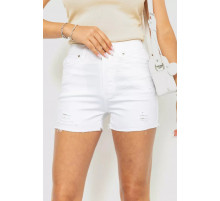Джинсовые шорты женские, цвет белый, 164R1159