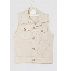Жилетка дитяча для дівчаток, колір бежевий, 247R10028
