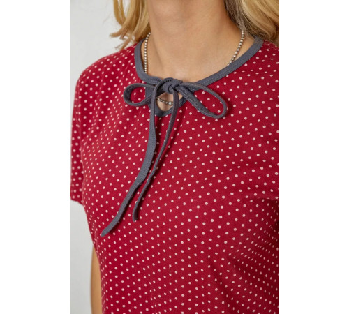 Пижама женская с принтом, цвет бордовый, 243R10391.