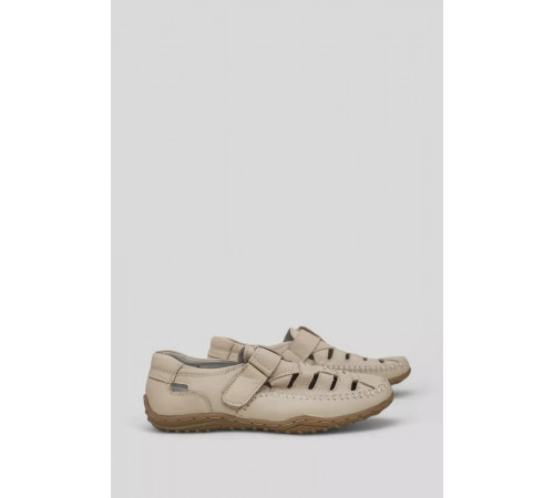 Туфли летние для мальчиков, цвет светло-бежевый, 244RT703.