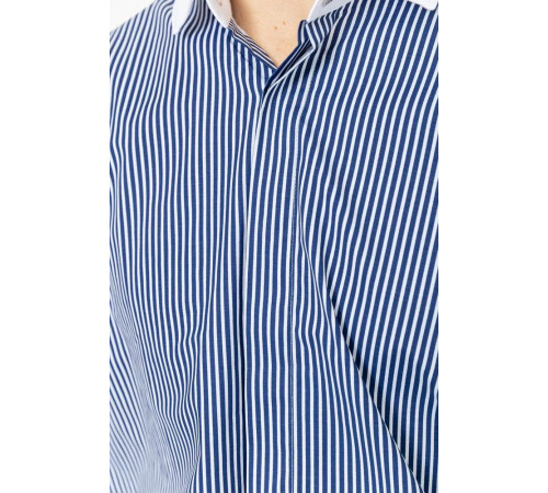 Рубашка мужская в полоску, цвет бело-синий, 214R35-18-308
