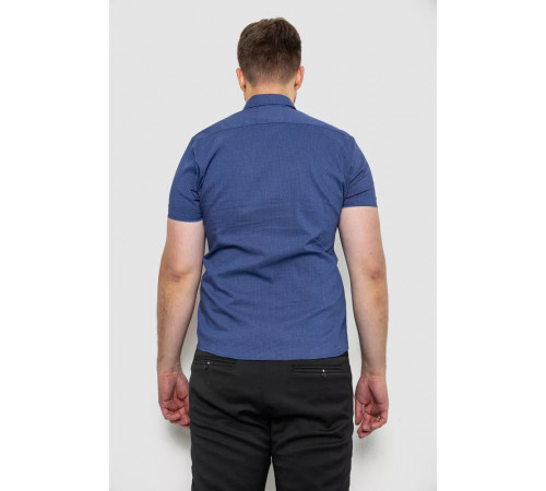 Сорочка чоловіча з принтом, колір синій, 214RK103