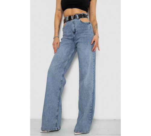 Джинси жіночі вільного крою стрейч, колір блакитний, 244R0202
