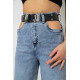 Джинси жіночі вільного крою стрейч, колір блакитний, 244R0202