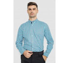 Рубашка мужская повседневная, цвет бело-голубой, 247R401