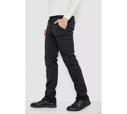 Штани чоловічі класичні на флісі, колір чорний, 244RFH311