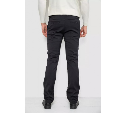 Штани чоловічі класичні на флісі, колір чорний, 244RFH311