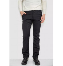 Брюки мужские классические на флисе, цвет черный, 244RFH311