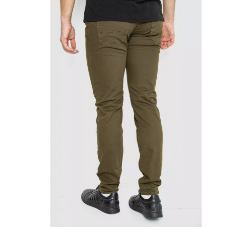 Джинси чоловічі однотонні, колір хакі, 247R6302