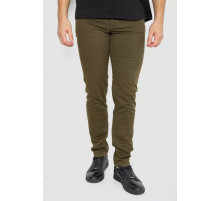 Джинси чоловічі однотонні, колір хакі, 247R6302