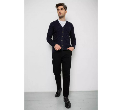 Кофта чоловіча на ґудзиках, колір темно-синій, 238R7783