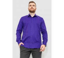 Рубашка мужская однотонная, цвет фиолетовый, 214R7081