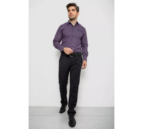 Рубашка мужская с принтом, цвет сливовый, 214R7168