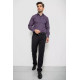 Рубашка мужская с принтом, цвет сливовый, 214R7168