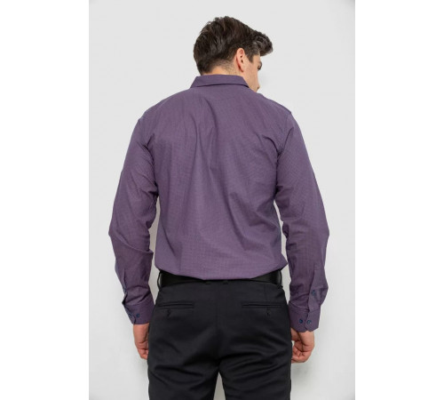 Рубашка мужская с принтом, цвет сливовый, 214R7168