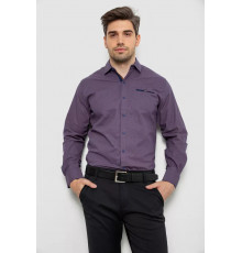 Рубашка мужская с принтом, цвет сливовый, 214R7168