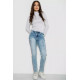Джинси жіночі з лампасами, колір блакитний, 247R1547