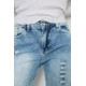 Джинси жіночі з лампасами, колір блакитний, 247R1547
