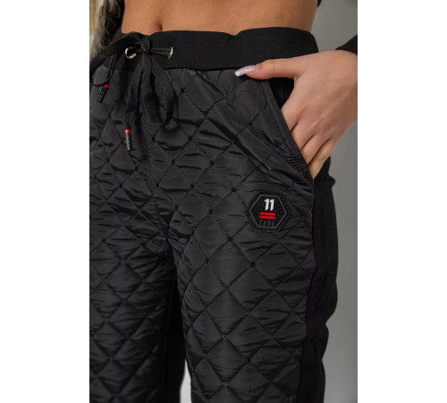 Брюки женские укороченные, цвет черный, 243RA039