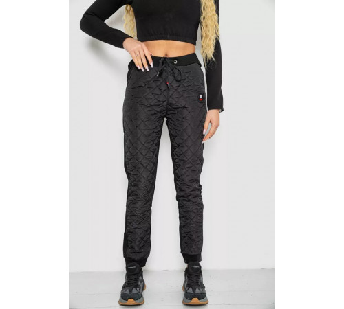 Брюки женские укороченные, цвет черный, 243RA039