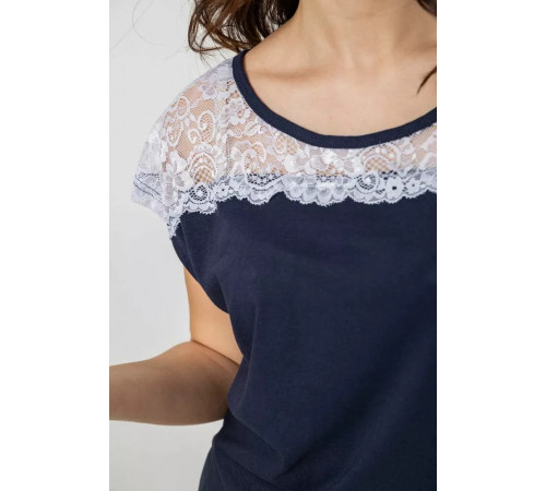 Жіноча піжама з принтом, колір синій, 243R1484-003